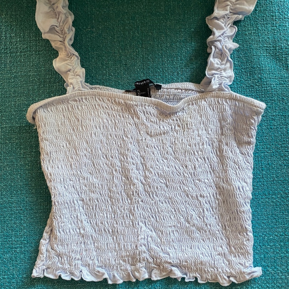Baby blue crop top